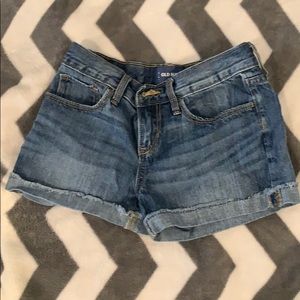 EUC old navy girls denham cuff shorts 10